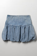 Denim Bubble Skirt Blue (2)