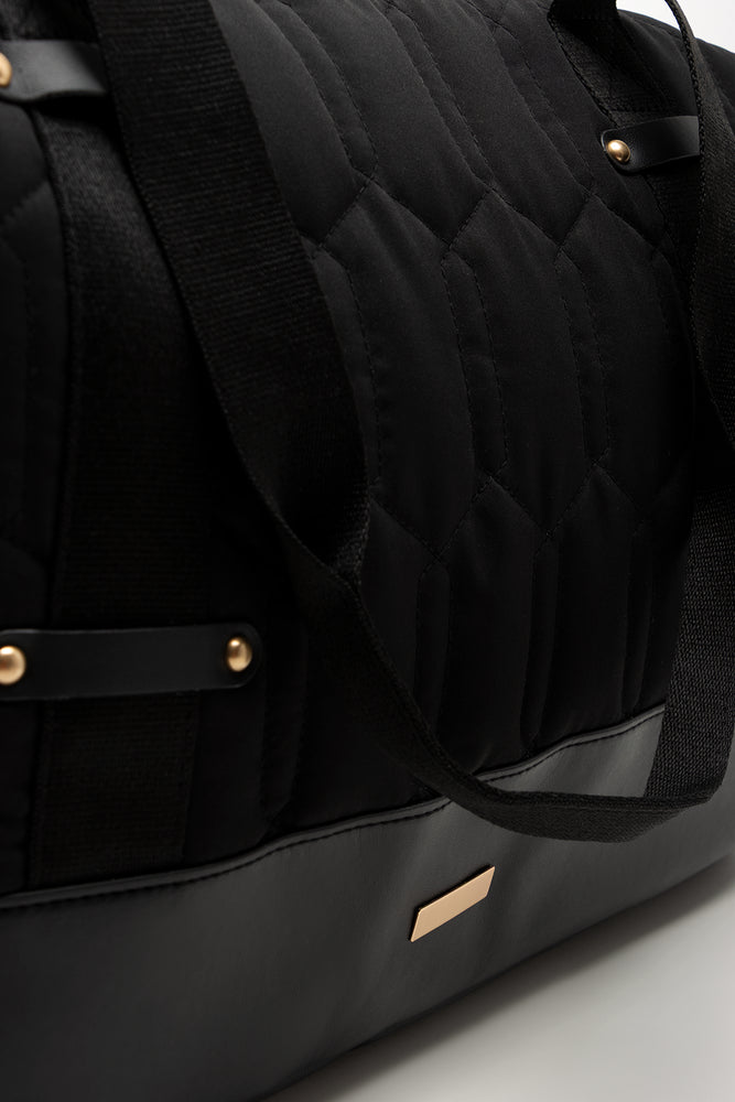 Travel Bag With Cosmetics Bag Black (4)