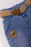 Denim Shorts with Belt Blue (1)