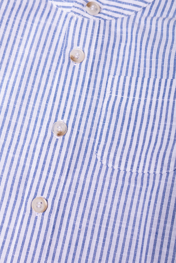 2 Piece Linen Blend Set Blue (2)