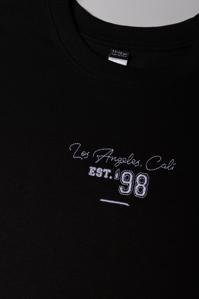 Boxy Short Sleeve T-Shirt Black