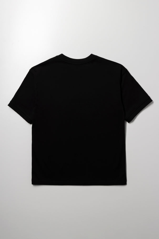 Boxy Short Sleeve T-Shirt Black (2)