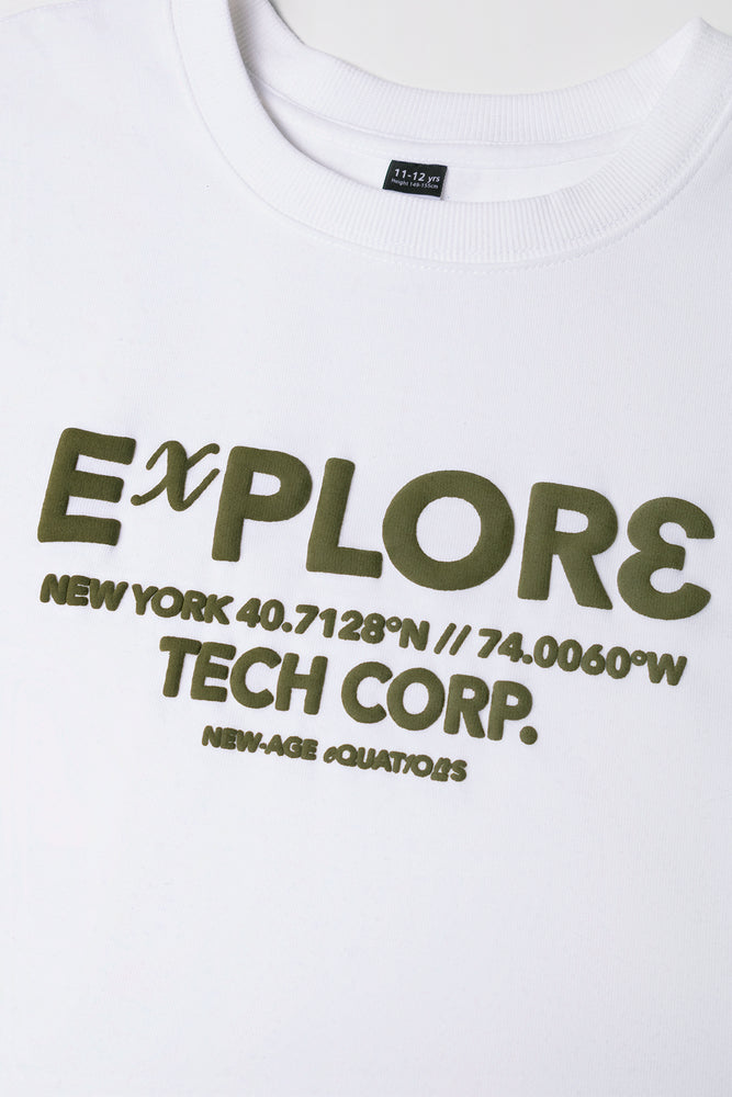 Boxy Short Sleeve T-Shirt White