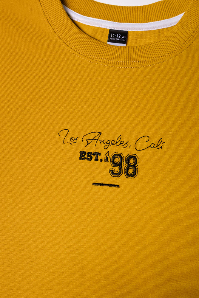 Boxy Short Sleeve T-Shirt Yellow