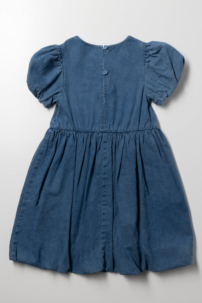 Denim Bow Dress Blue (2)