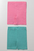 2 Pack Gabby's Dollhouse Cycle Shorts Blue And Pink (2)
