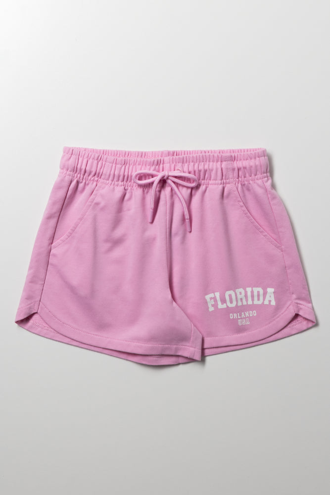 Fleece Shorts Pink