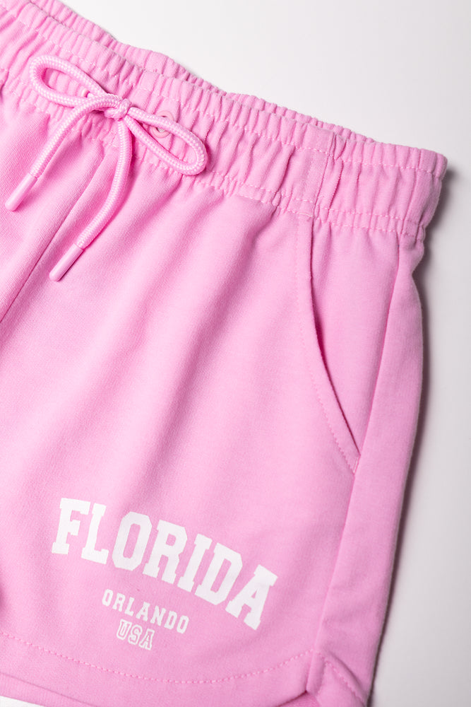 Fleece Shorts Pink