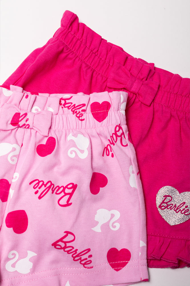Barbie 2 Pack Shorts Pink
