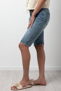 Ripped Bermuda Denim Shorts Blue (1)