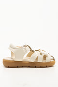 Closed Toe Sandals White