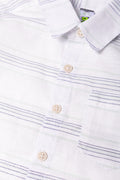 Short Sleeve Linen Blend Shirt White (1)