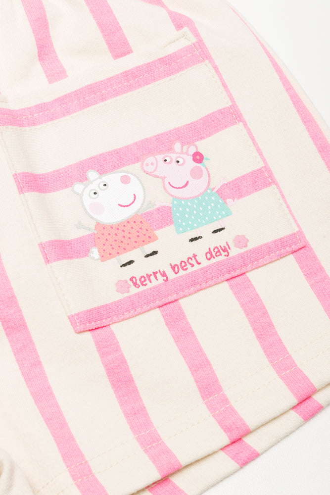 Peppa Pig Shorts Pink And Cream (1)