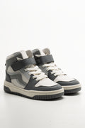 High Top Sneaker White & Grey