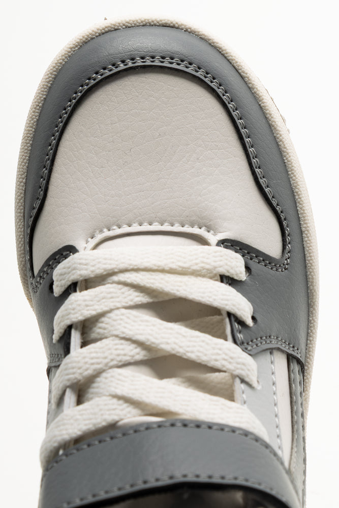 High Top Sneaker White & Grey (4)
