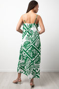Strappy A-Line Maxi Dress Green (2)