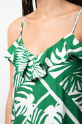 Strappy A-Line Maxi Dress Green (3)
