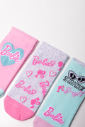 3 Pack barbie Socks Pink & Blue (1)