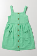 Button Through Dress Green