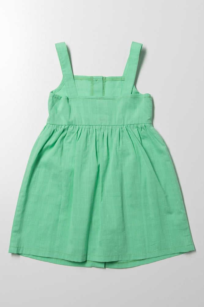 Button Through Dress Green (2)