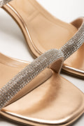 Diamante Mule Block Heel Natural (2)