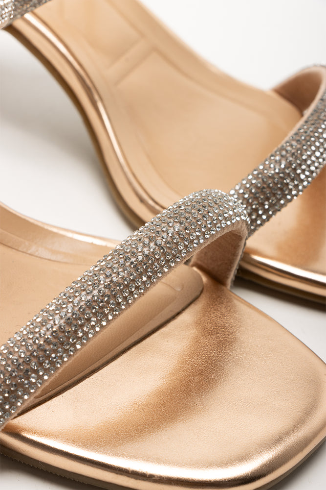 Diamante Mule Block Heel Natural (2)