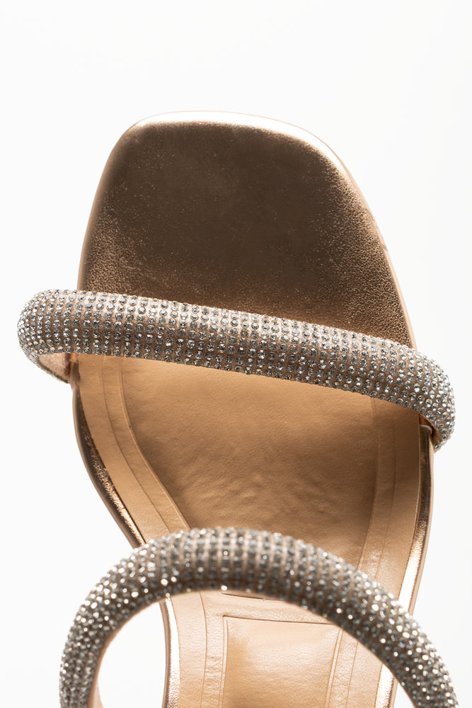 Diamante Mule Block Heel Natural (4)