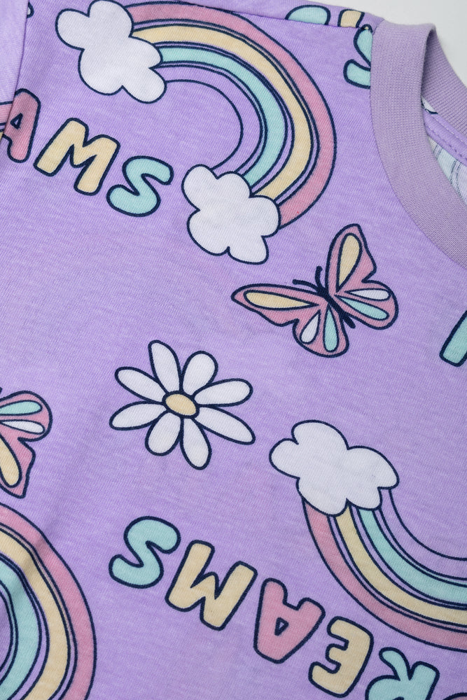2 Pack Sleep Shirts Purple And Yellow (1)