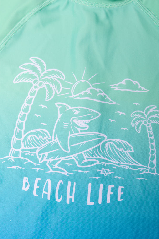 Ombre Swimsuit Green And Blue