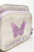Butterfly Glitter Bag Cream And Purple (3)