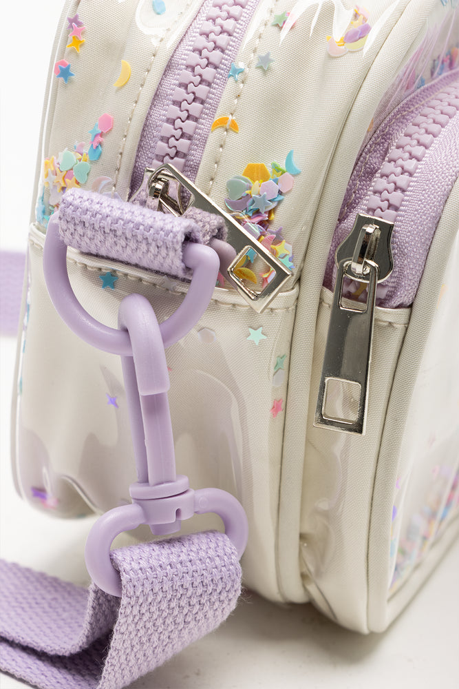 Butterfly Glitter Bag Cream And Purple (4)