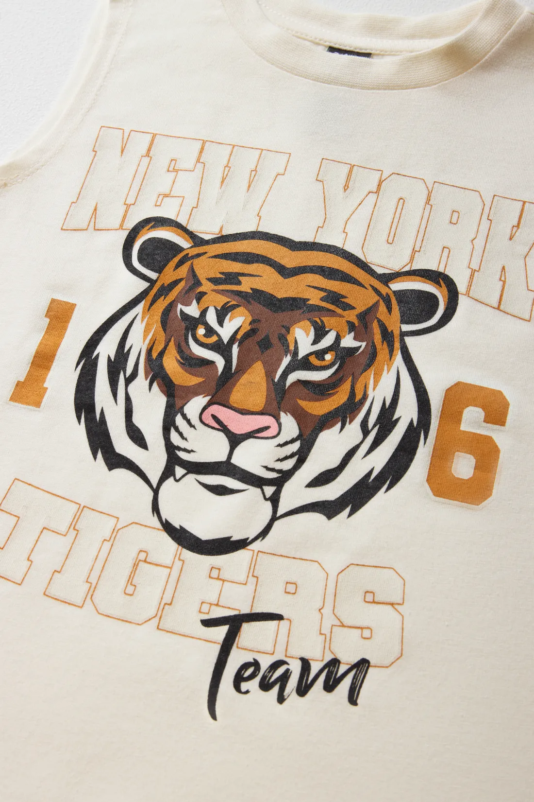 Sleeveless t-shirt tiger white - BOYS 2-8 YEARS Tops & T-Shirts | Ackermans