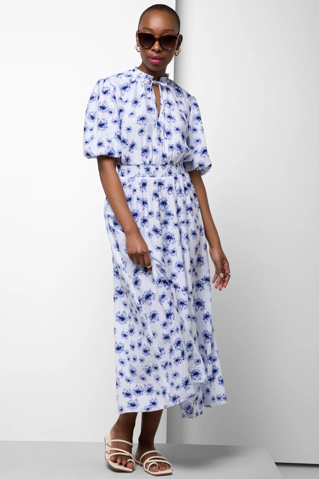 Maxi dress blue & white - Women's Dresses | Ackermans