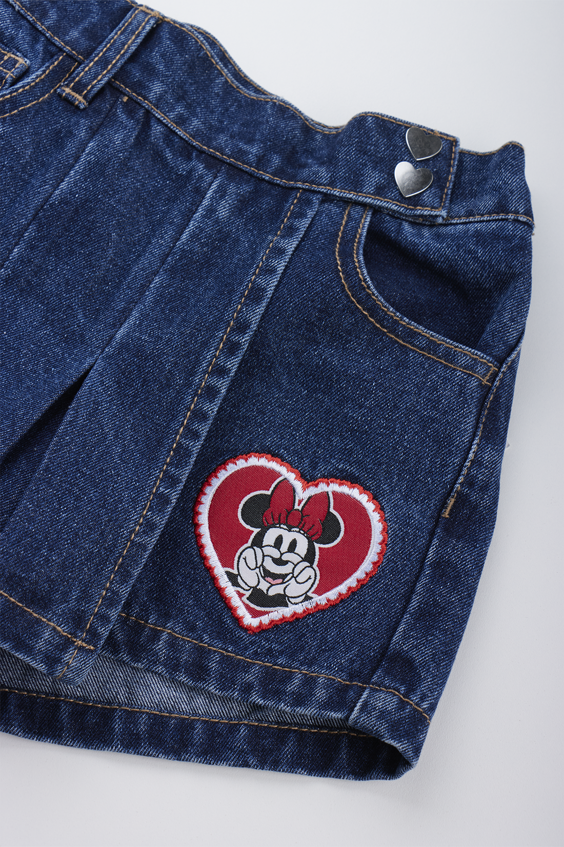 Minnie Mouse Denim Pleated Skort