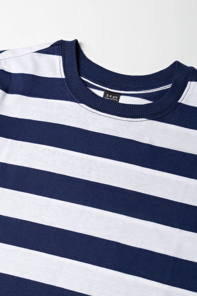 Navy Stripe Crew T-Shirt (1)