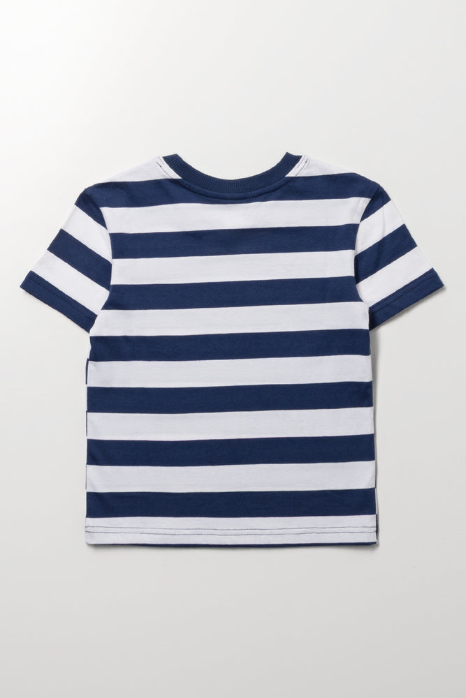 Navy Stripe Crew T-Shirt (2)