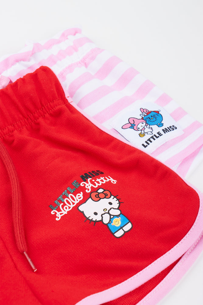 Hello Kitty Striped Shorts 2 Pack (1)