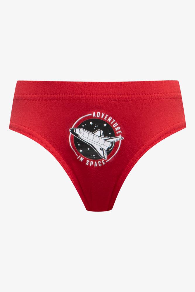 5 Pack Space Briefs Grey, Red & Black (1)