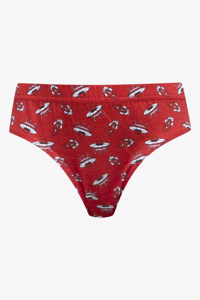5 Pack Space Briefs Grey, Red & Black (4)