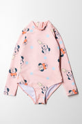 Minnie Mouse Long Sleeve Swimsuit Peach