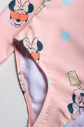 Minnie Mouse Long Sleeve Swimsuit Peach (1)