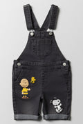 Snoopy Denim Dungaree Charcoal