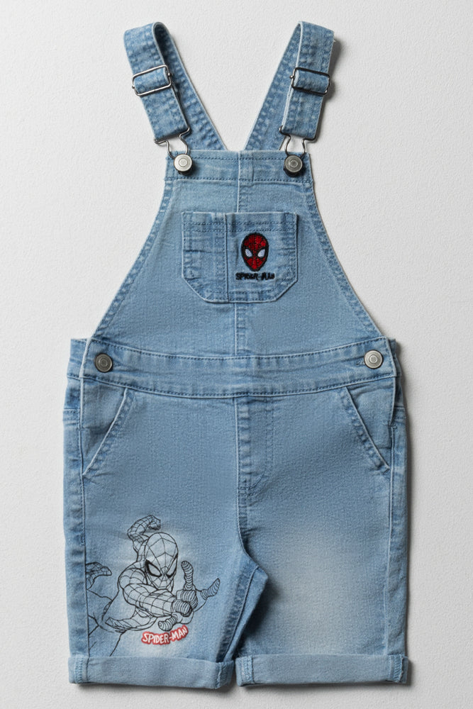 Spider-Man Denim Dungaree Light Blue