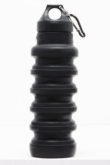 Foldable Silicone Bottle Black 550Ml