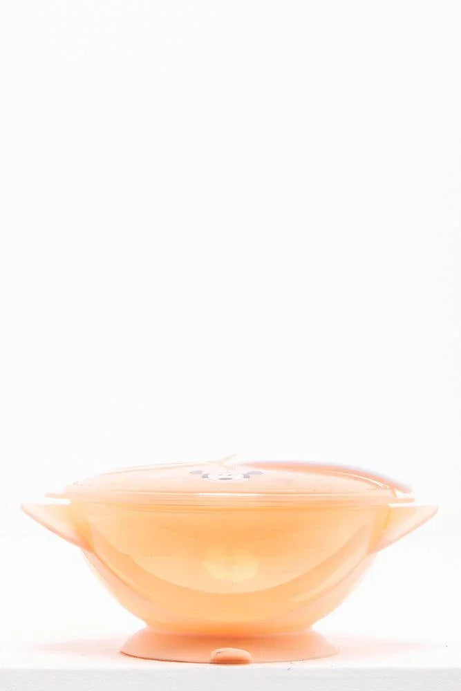 Minnie Mouse Suction Bowl With Lid & Spoon Light Pink (1)