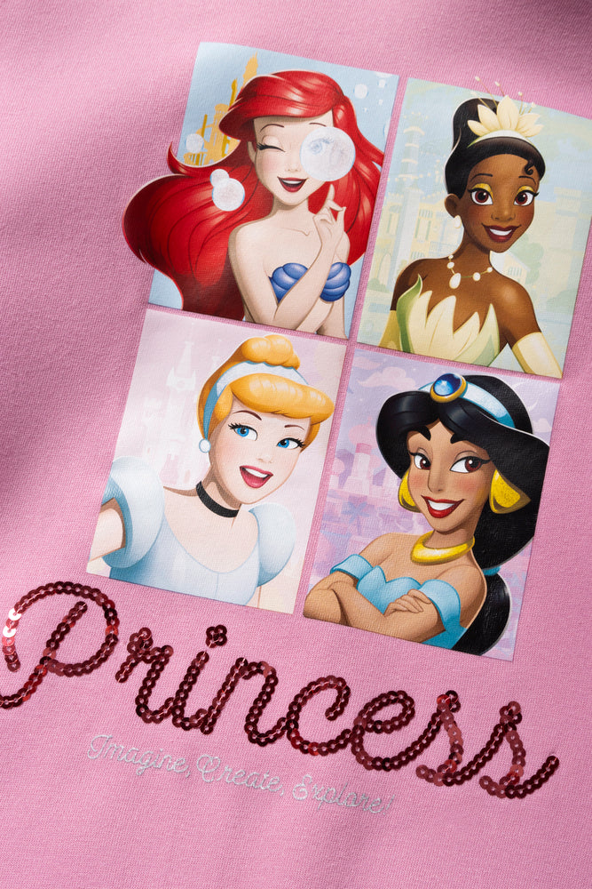 Princesses Hooded Dress Pink (1)