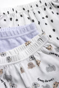 3 Pack Leggings Grey & Cream (1)