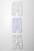 3 Pack Leggings Grey & Cream (2)