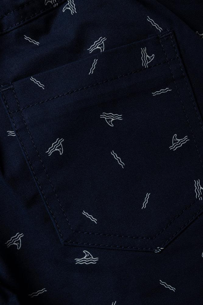 Belted Chino Shorts Navy (2)