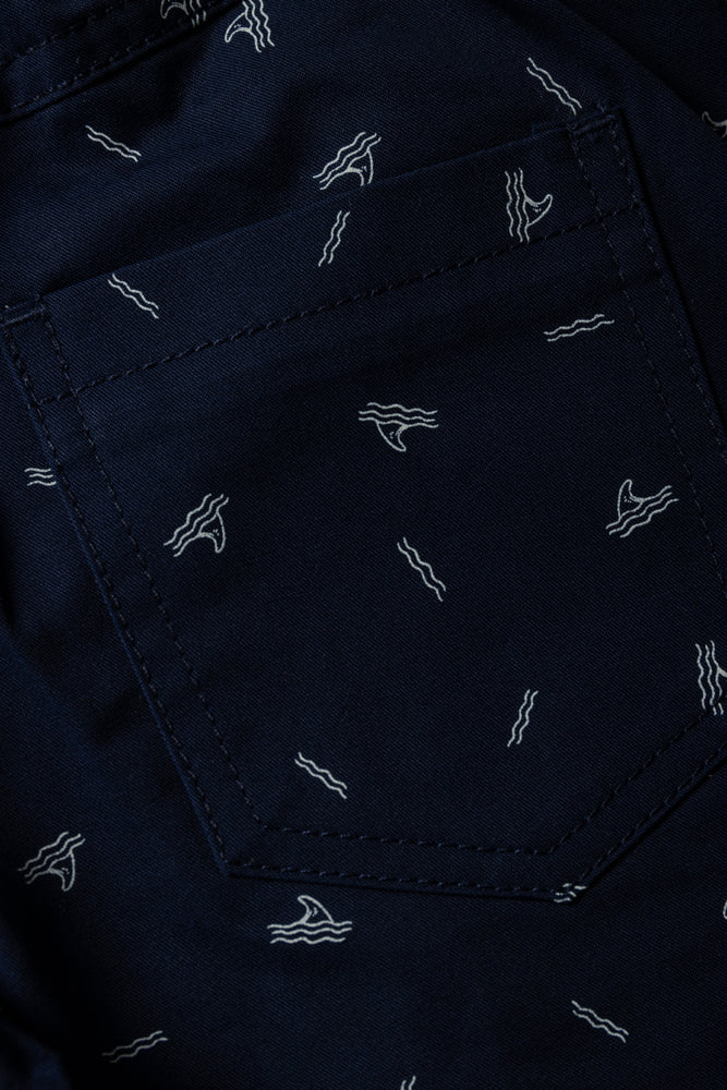 Belted Chino Shorts Navy (2)